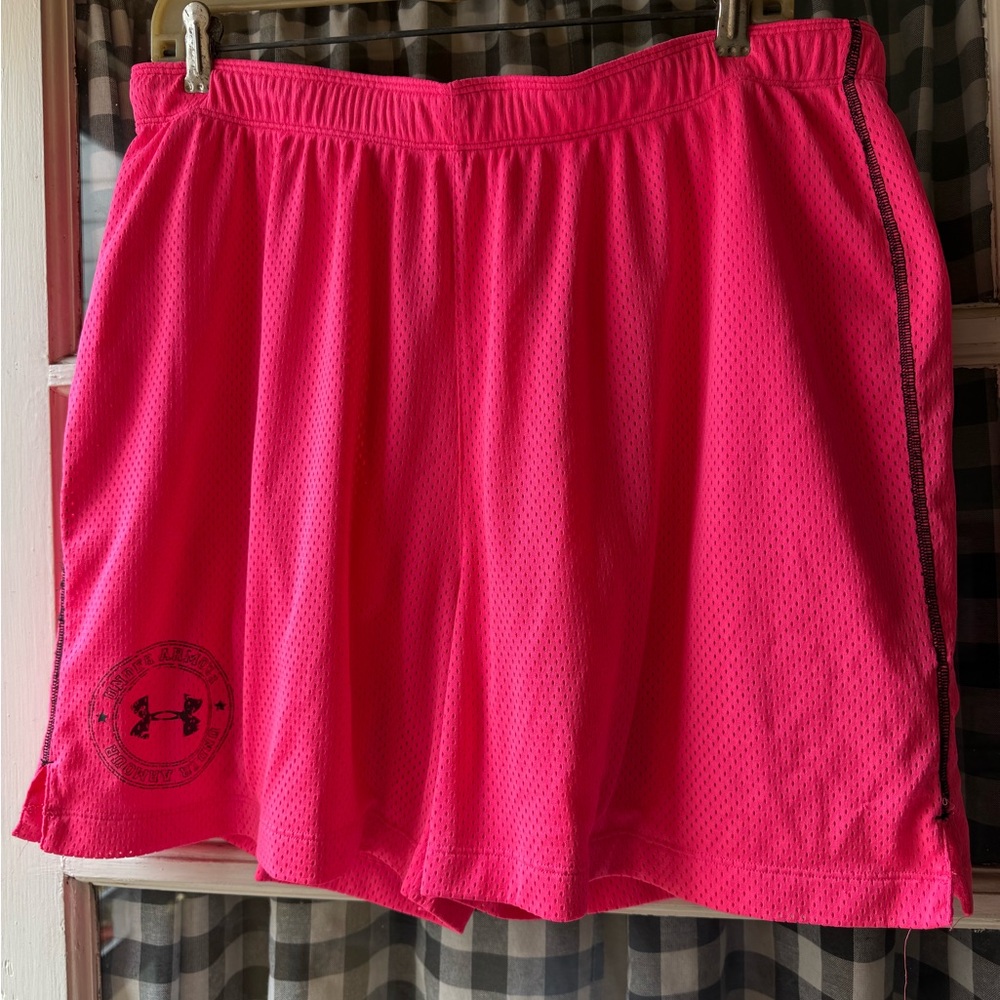 Underarmour pink shorts GUC large women’s